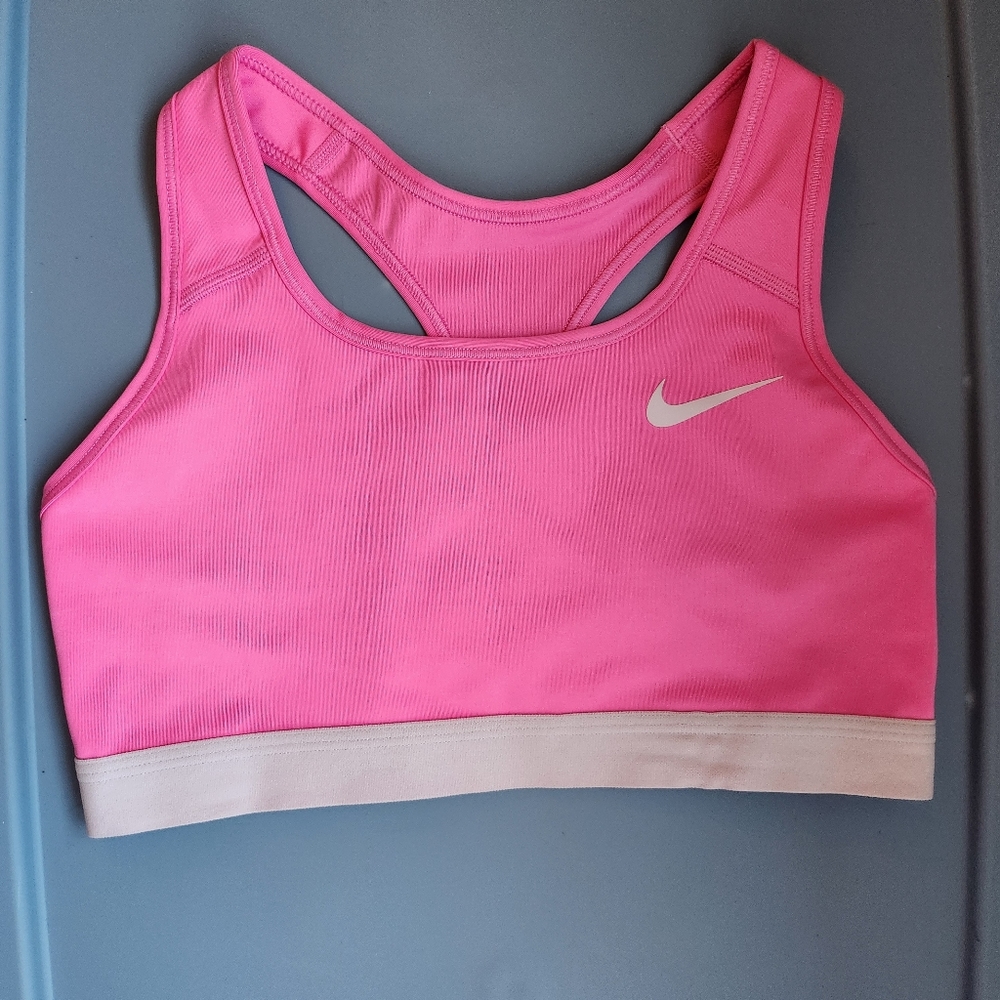 Pink, Medium, Nike Swoosh Sports bra, New With Tags